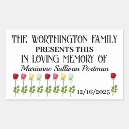 Donatie-Sticker Rechthoekige Sticker