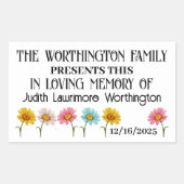 Donatie-Sticker Rechthoekige Sticker (Voorkant)