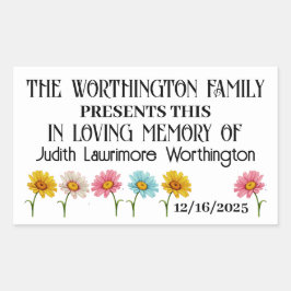 Donatie-Sticker Rechthoekige Sticker