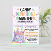 Donatie van Halloween snoepgoed  Feestdagenkaart (Staand voorkant)