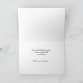 Donatie van sympathie Funeral Dank je, bloemen Bedankkaart (Binnen)