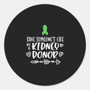 Donatiebewustzijn bij nier, orgaandonor ronde sticker