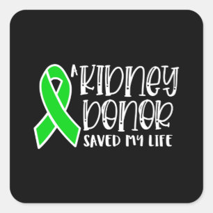 Donatiebewustzijn bij nieren, nierdonor vierkante sticker