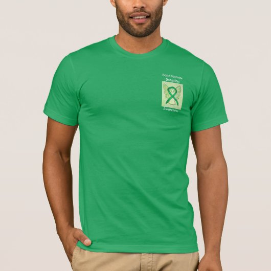 Donatiebewustzijn van beenmerg Groen lintje T-shir T-shirt (Voorkant)