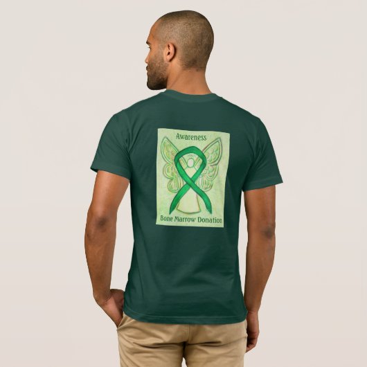 Donatiebewustzijn van beenmerg Ribbon Angel-Shirte T-shirt (Achterkant volledig)