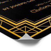Donatiebord voor bruiloften | Gatsby Art Deco Poster (Hoek)