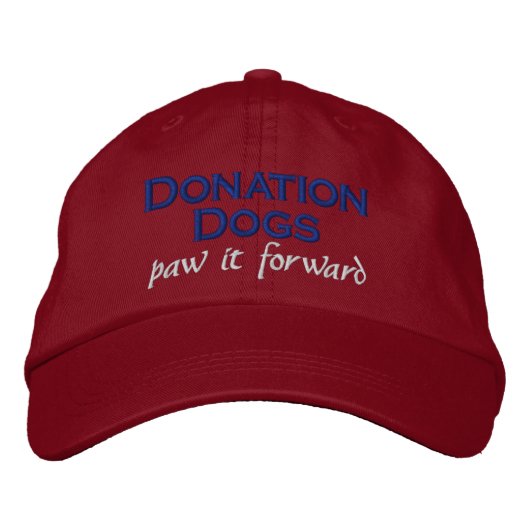 Donatiehonden (poot het naar voren) Pet Rood (Voorkant)