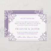 Donatiekaarten voor beiderf | Nadine (Lavender) Bedankkaart (Voorkant / Achterkant)