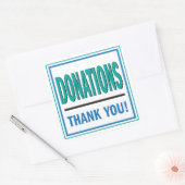 Donatiepot blauwgroen en blauwe sticker (Envelop)