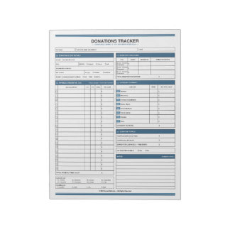 Donaties Tracker Notitieblok