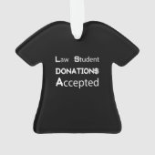 Donaties van wetsstudenten geaccepteerd ornament (achterkant)