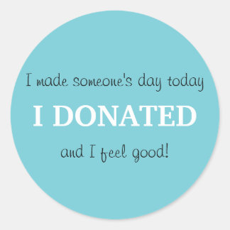 Donatiesticker Ronde Sticker