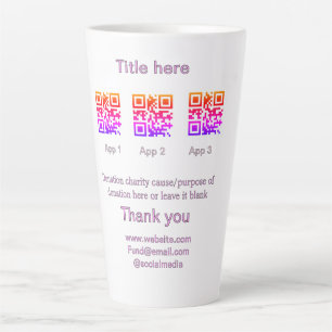 Donatieverzameling fooi potje voeg je q r naam toe latte mok
