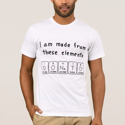 Donato periodiek table name shirt (Voorkant)
