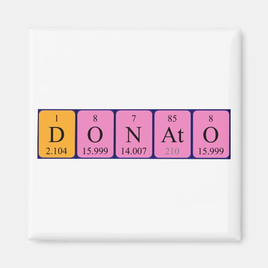 Donato periodieke table name magnet (Voorkant)