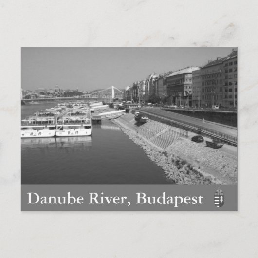 Donau, Boedapest, Hongarije Briefkaart (Voorkant)