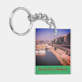 Donau, Boedapest, Hongarije Sleutelhanger (Voorkant Links)