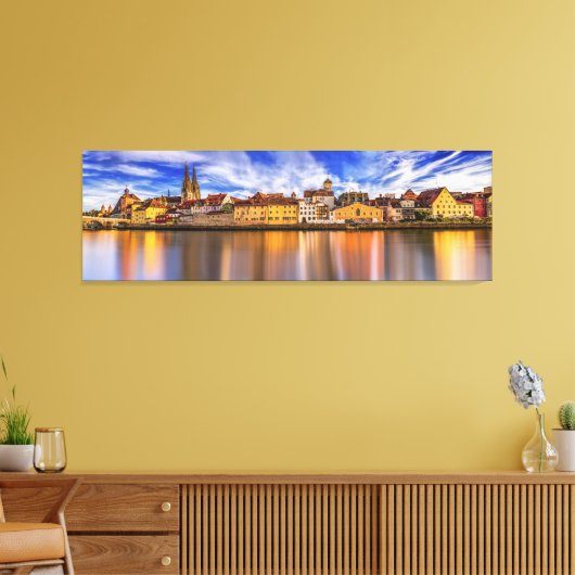 Donau, Duitsland, omwikkeld doek Canvas Afdruk (Insitu (Woonkamer))