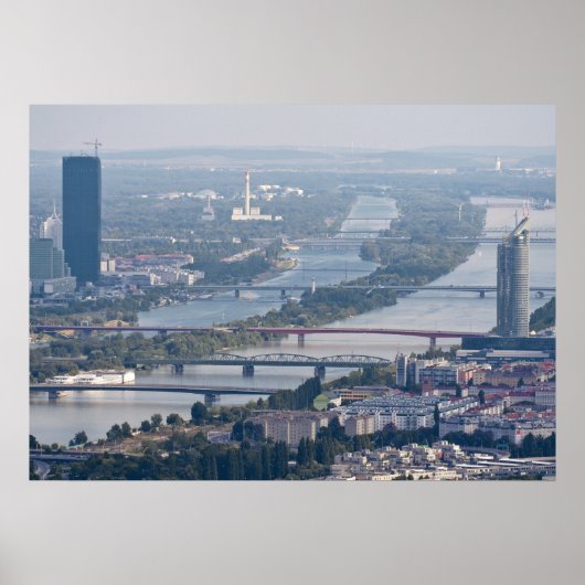 Donau en Nieuwe Donau Poster (Voorkant)