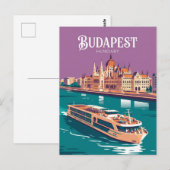 Donau Hongarije Briefkaart (Voorkant / Achterkant)