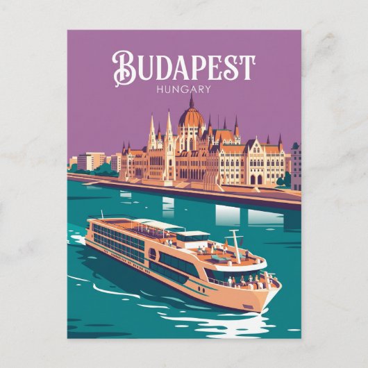 Donau Hongarije Briefkaart (Voorkant)
