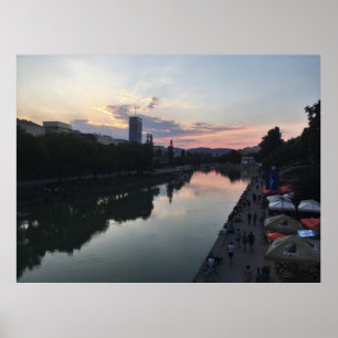 Donau Sunset Poster