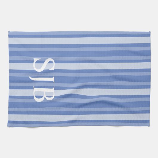 Donau Victoriaans Stripe met monogram Theedoek (Horizontaal)