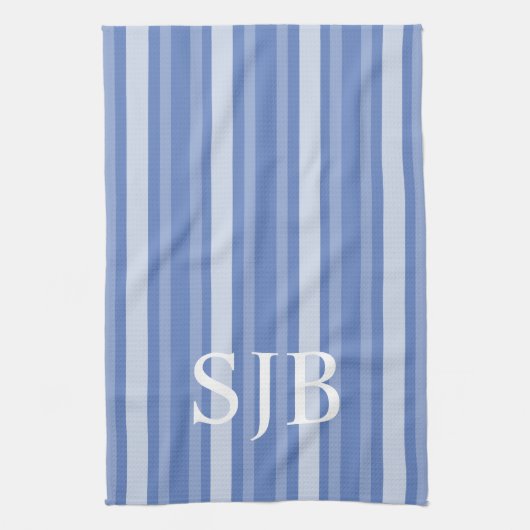 Donau Victoriaans Stripe met monogram Theedoek (Verticaal)