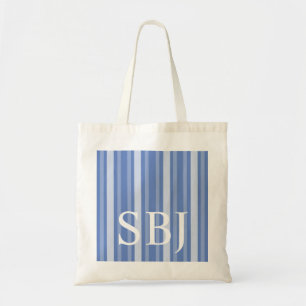 Donau Victoriaans Stripe met monogram Tote Bag
