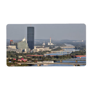 Donaucity, Wenen Oostenrijk Etiket