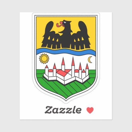 Donauschwaben Wapens, vinylSticker, op maat gesned Sticker (Vel)