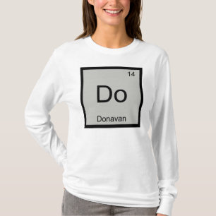 Donavan Naam Chemie Element Periodiek Systeem T-shirt