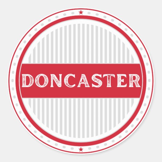 Doncaster City Pride Embleem – Engelse identiteit Ronde Sticker (Voorkant)
