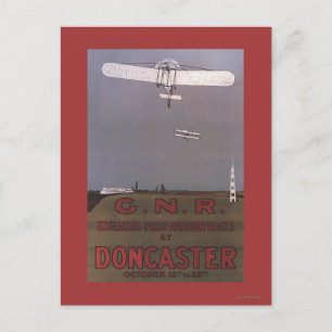 Doncaster, Engeland - First Aviation Races Briefkaart
