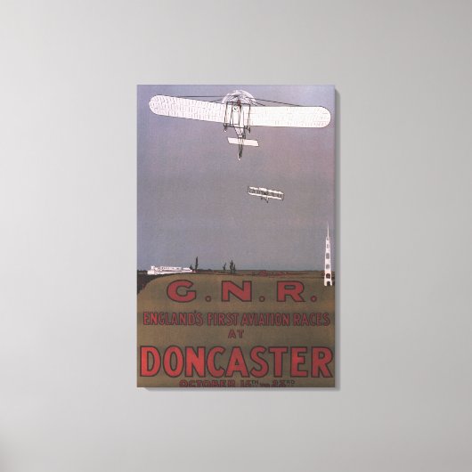 Doncaster, Engeland - First Aviation Races Canvas Afdruk (Voorkant)