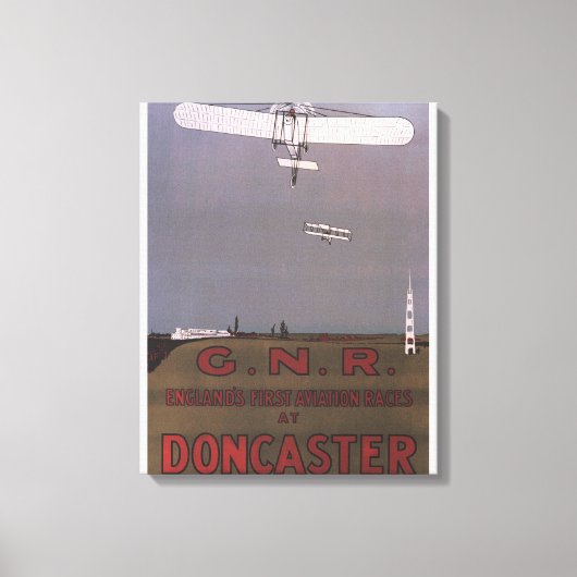 Doncaster, Engeland - First Aviation Races Canvas Afdruk (Voorkant)