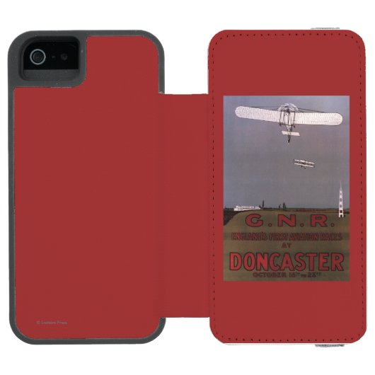 Doncaster, Engeland - First Aviation Races Incipio iPhone Portemonnee Hoesje (Agenda Open)