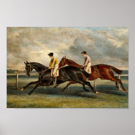 Doncaster St. Leger 1840  paardenraces Poster