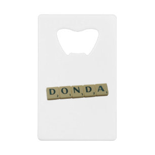 Donda Letter-Tegels Creditkaart Flessenopener