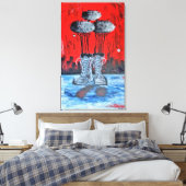 Donde La Huella Quedó Marcada Canvas Afdruk (Insitu (Slaapkamer))