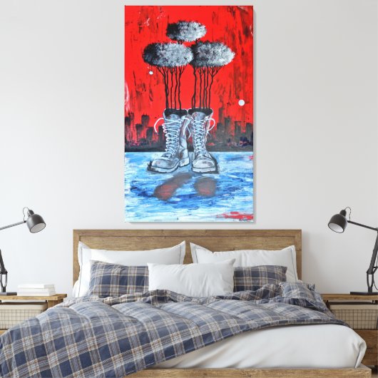 Donde La Huella Quedó Marcada Canvas Afdruk (Insitu (Slaapkamer))