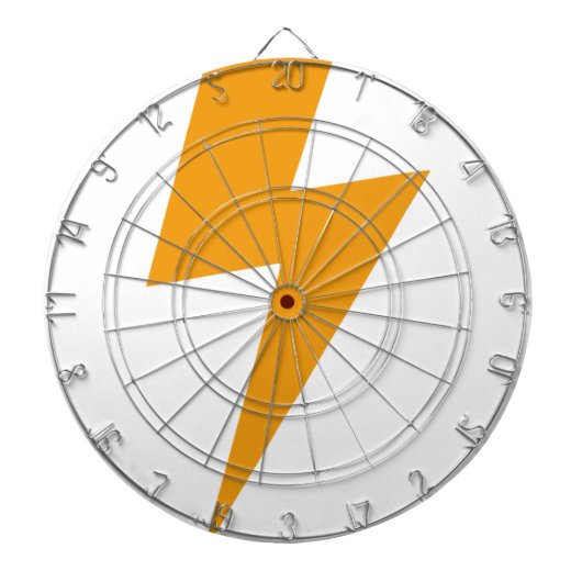 Donder Energie Geel Print Dartbord (Voorkant)