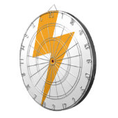 Donder Energie Geel Print Dartbord (Voorkant Rechts)