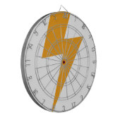 Donder Energie Geel Print Dartbord (Voorkant Links)