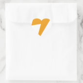 Donder Energie Geel Print Hart Sticker (Tas)