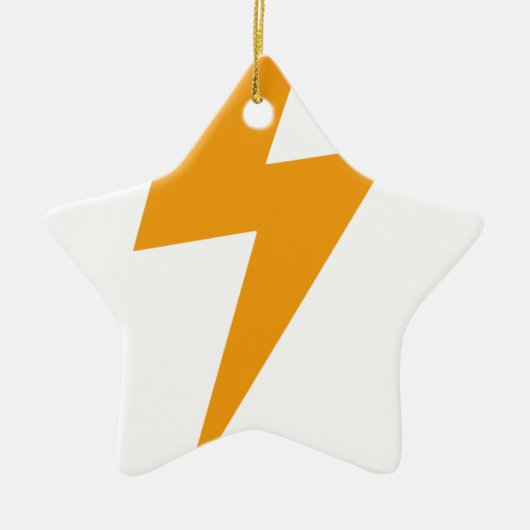 Donder Energie Geel Print Keramisch Ornament (Voorkant)