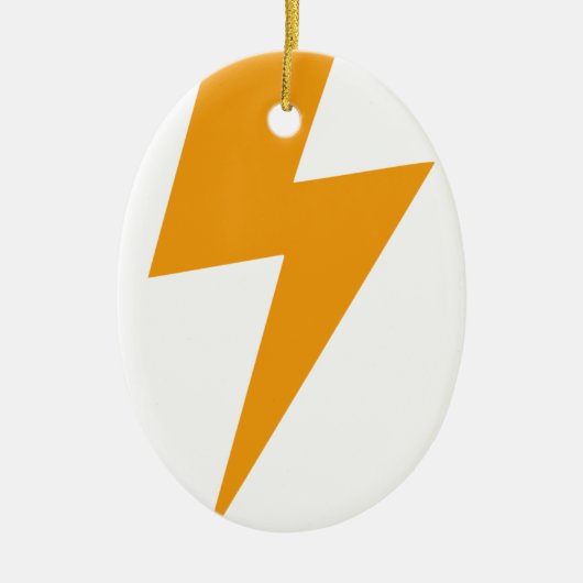 Donder Energie Geel Print Keramisch Ornament (Voorkant)