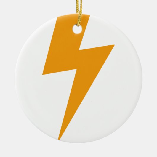 Donder Energie Geel Print Keramisch Ornament (Voorkant)