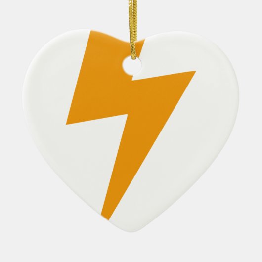 Donder Energie Geel Print Keramisch Ornament (Voorkant)