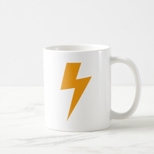 Donder Energie Geel Print Koffiemok (Rechts)